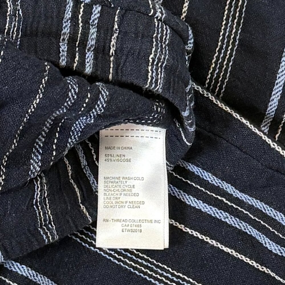 Ellen Tracy Pull-On Drawstring Striped Pants - Picture 6 of 6